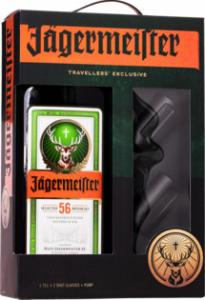 Jagermeister 1,75l 35% +2skla+pumpa