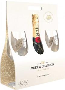 Moet & Chandon Brut 0, 75% +2 skla taška