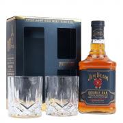 Jim Beam Double Oak +2 skleničky 0,7l