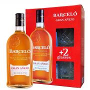 Barcelo Gran Anejo 0,7l 37,5% + 2 skla 